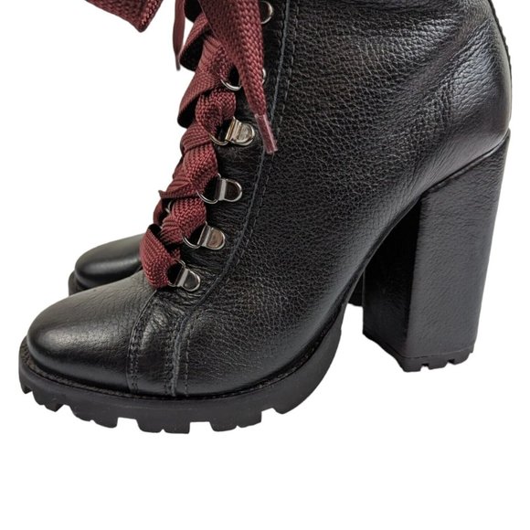 schutz zara leather combat boots